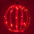 8" Fairy Light Ball, Fold Flat Red Frame, Red LED
