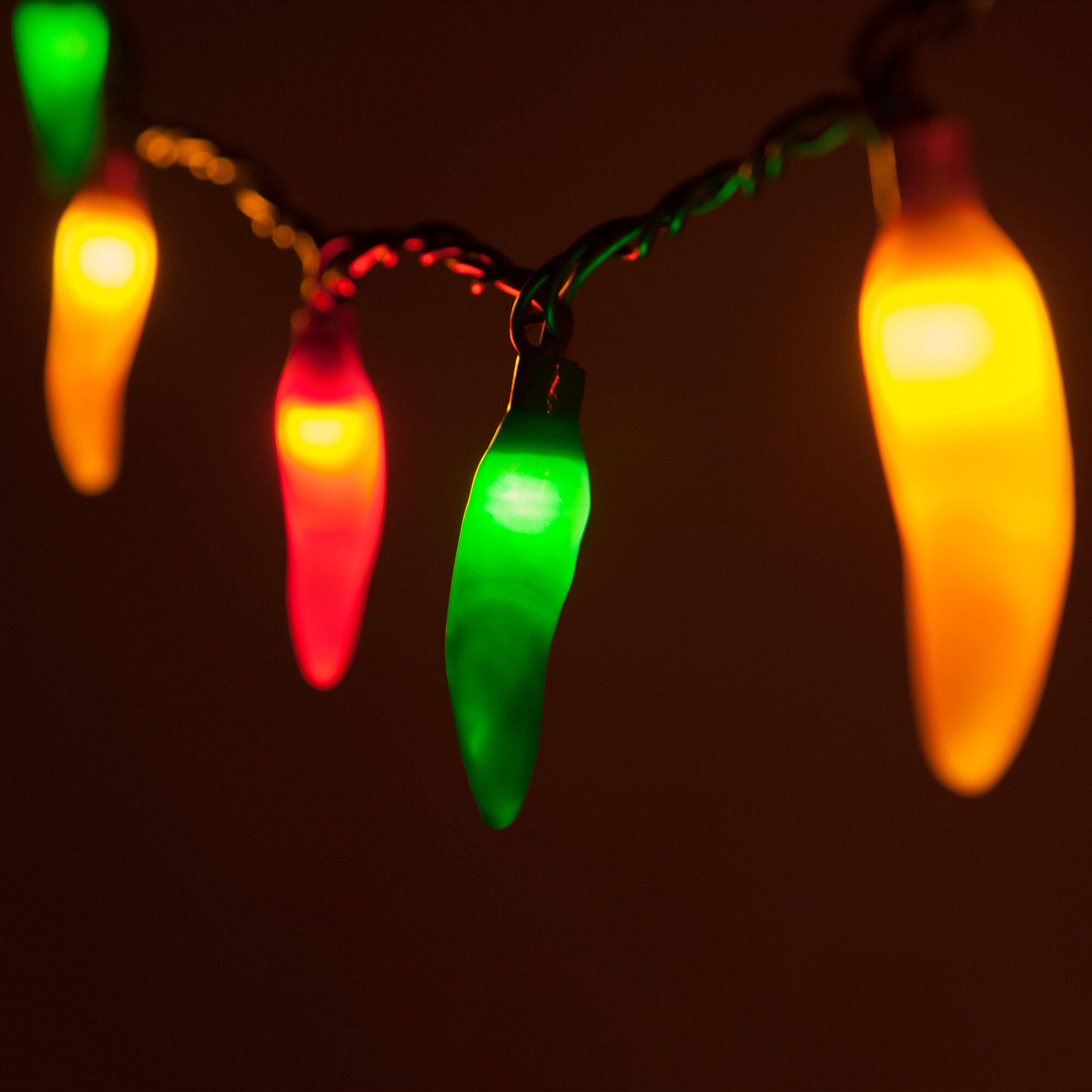 multi color chili pepper lights