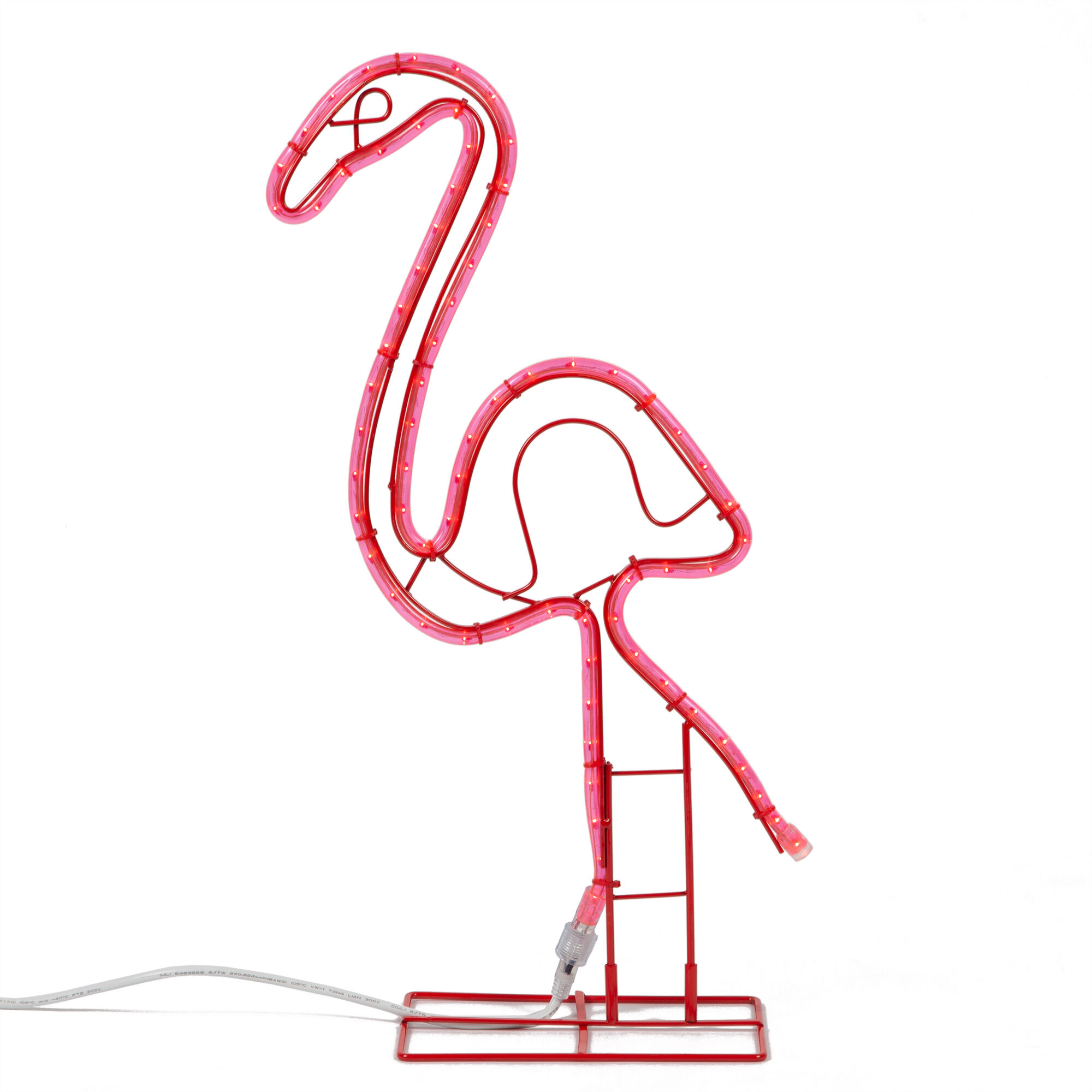 rope light pink flamingo