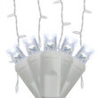 70 5mm LED Icicle Lights, Cool White, White Wire