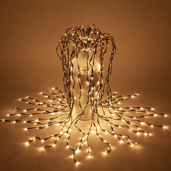 36" Brown Falling Willow LED Lighted Branches, Warm White Lights, 1 pc