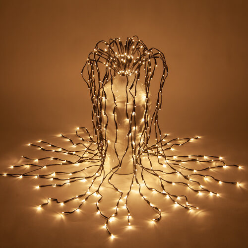 36" Brown Falling Willow LED Lighted Branches, Warm White Lights, 1 pc