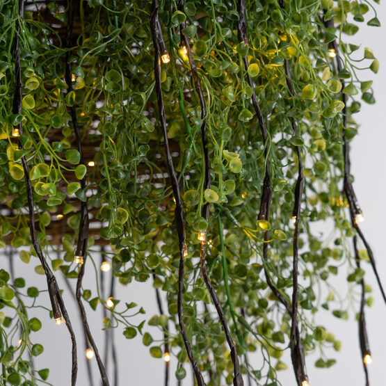 36" Brown Falling Willow LED Lighted Branches, Warm White Lights, 1 pc