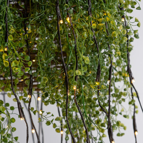 36" Brown Falling Willow LED Lighted Branches, Warm White Lights, 1 pc