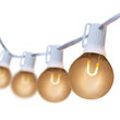 10' Patio String Light Set, 10 Warm White G50 FlexFilament LED Shatterproof Bulbs, White Wire