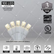 4' x 6' 5mm LED Net Lights, Warm White, White Wire