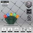4' x 6' 5mm LED Net Lights, Multicolor, Green Wire