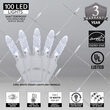 4' x 6' M5 LED Net Lights, Cool White, White Wire