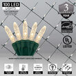 4' x 6' M5 LED Net Lights, Warm White, Green Wire