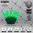 4' x 6' M5 LED Net Lights, Green, Green Wire
