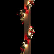 9' Garland Lights, 300 Red/Clear Lights, Green Wire