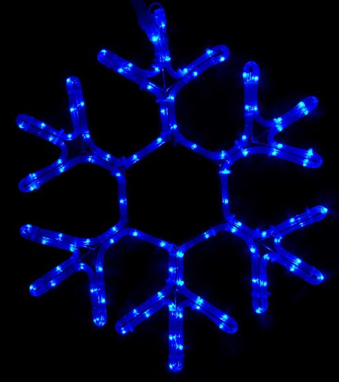 24" LED Snowflake Motif, Blue Lights 