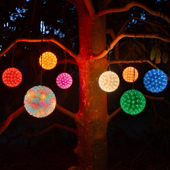 LED String Lights with Clear Balls - 6 Orbs