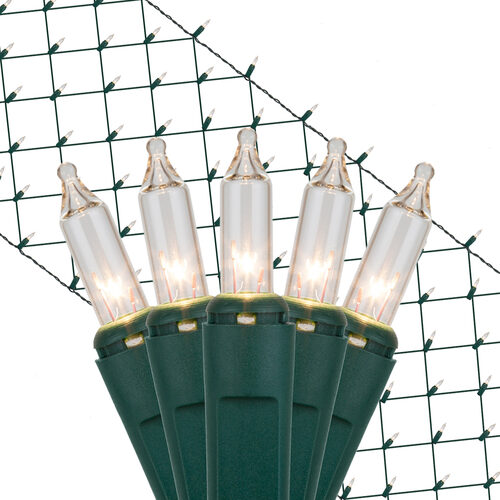 Trunk Wrap Lights, 2' x 8', Clear, Green Wire