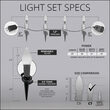 Smooth OptiCore C7 LED Walkway Lights, Purple, 4.5" Stakes, 25'