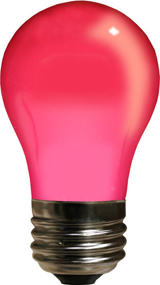 A15 Colored Party Bulbs, Pink Opaque