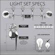LEDimagine TM G50 Fairy Light Bulb Walkway Lights, Warm White, 7.5" Stakes, 25'