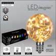 LEDimagine TM G50 Fairy Light Bulb Walkway Lights, Warm White, 7.5" Stakes, 25'
