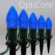 OptiCore C7 LED Walkway Lights, Blue, 4.5" Stakes, 25'