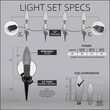 OptiCore C9 LED Walkway Lights, Warm White, 4.5" Stakes, 25'