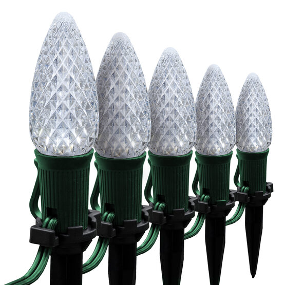 OptiCore C9 LED Walkway Lights, Cool White, 4.5" Stakes, 25'