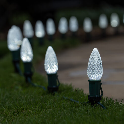 Opticore C9 LED Pathway Lights, Cool White, 4.5'' Stakes - Yard Envy