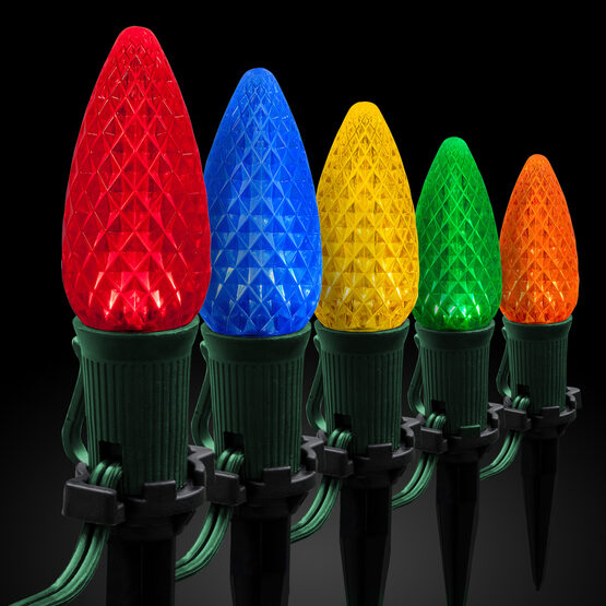 OptiCore C9 LED Walkway Lights, Multicolor, 4.5" Stakes, 50'