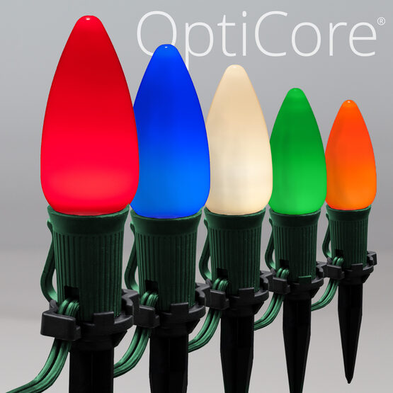 Smooth OptiCore C9 LED Walkway Lights, Multicolor, 4.5" Stakes, 50'