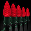 OptiCore C9 LED Walkway Lights, Red, 4.5" Stakes, 25'