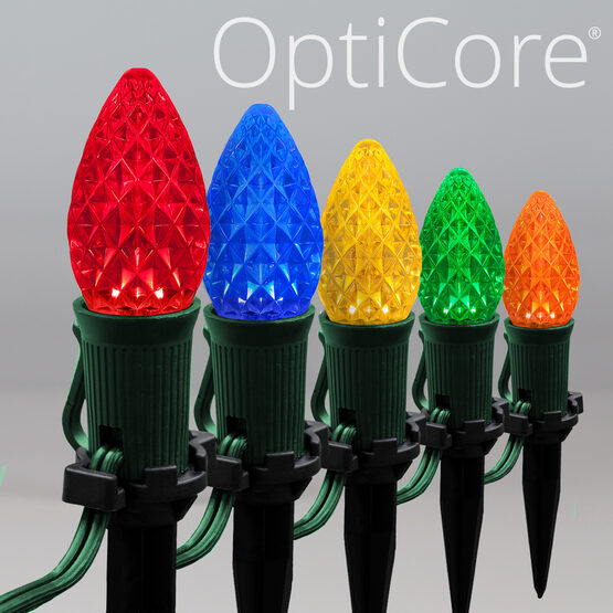 OptiCore C7 LED Walkway Lights, Multicolor, 4.5" Stakes, 25'