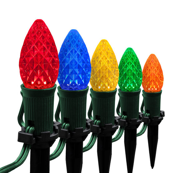 OptiCore C7 LED Walkway Lights, Multicolor, 4.5" Stakes, 25'