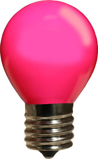 S11 Colored Party Bulbs, Pink Opaque