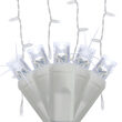 70 5mm LED Icicle Lights, Cool White Twinkle, White Wire
