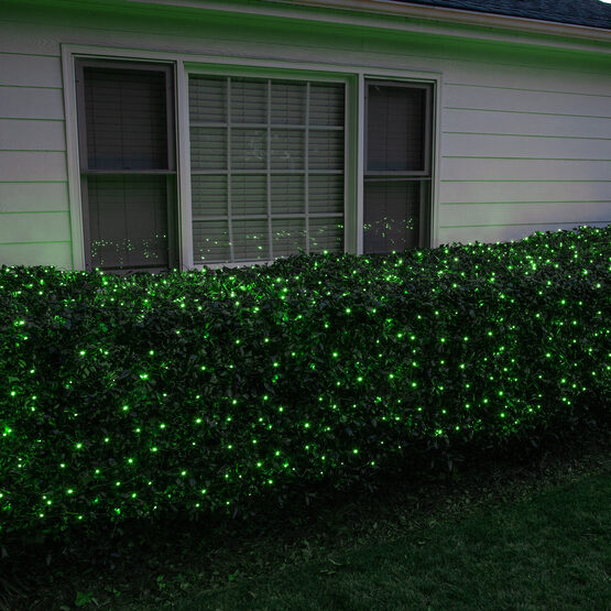 4' x 6' Net Lights, Green, Green Wire