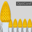 OptiCore C9 Commercial LED String Lights, Gold, 25 Lights, 25'