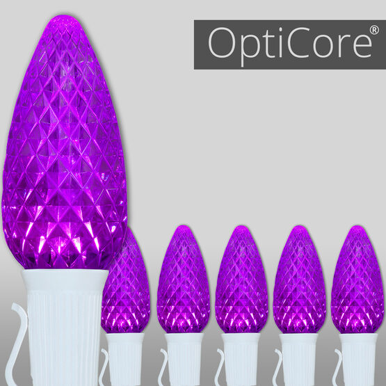 OptiCore C9 Commercial LED String Lights, Purple, 25 Lights, 25'
