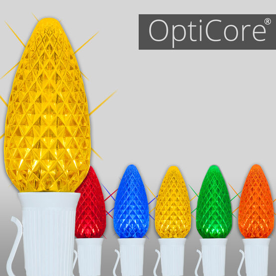 OptiCore C9 Commercial LED String Lights, Multicolor Twinkle, 25 Lights, 25'