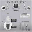 OptiCore C7 Commercial LED String Lights, Warm White Twinkle, 25 Lights, 25'