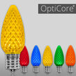 C9 OptiCore LED Light Bulbs, Multicolor