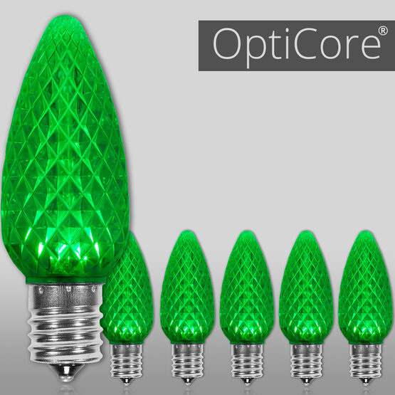 C9 OptiCore<sup>&reg</sup> LED Light Bulbs, Green