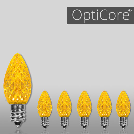 C7 OptiCore LED Light Bulbs, Gold