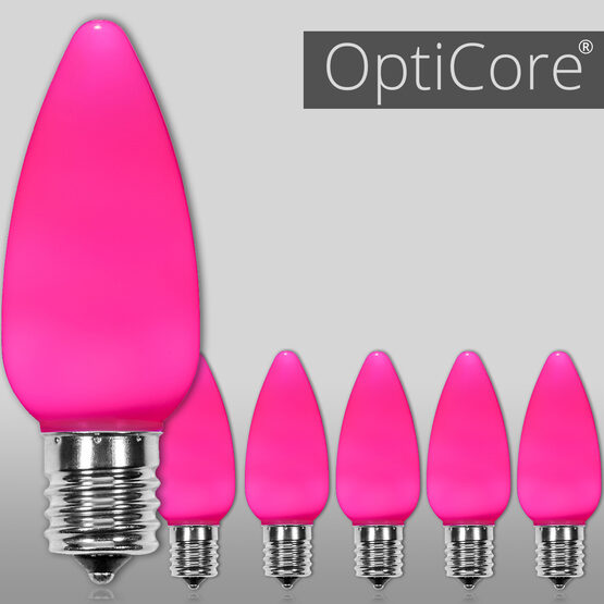 C9 Smooth OptiCore<sup>&reg</sup> LED Light Bulbs, Pink