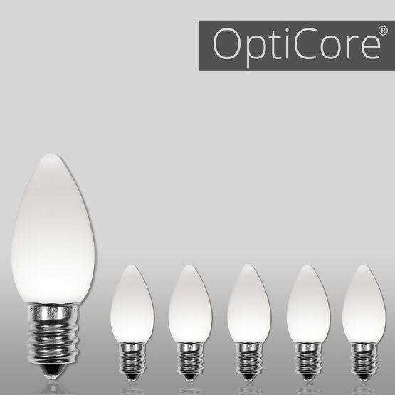 C7 Smooth OptiCore<sup>&reg</sup> LED Light Bulbs, Cool White