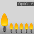 C7 Smooth OptiCore LED Light Bulbs, Gold