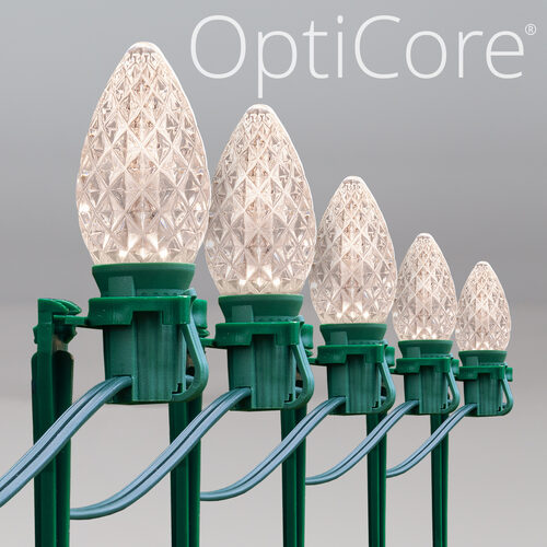 OptiCore C7 LED Walkway Lights, Warm White, 7.5" Stakes, 100'
