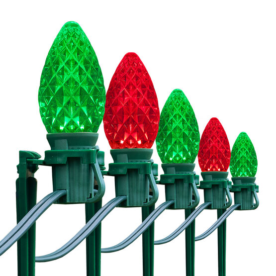OptiCore C7 LED Walkway Lights, Green / Red, 7.5" Stakes, 100'