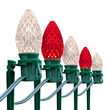 OptiCore C7 LED Walkway Lights, Red / Warm White, 7.5" Stakes, 100'