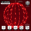 16" Light Ball, Fold Flat Red Frame, Red LED