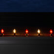 FlexFilament C9 Commercial Shatterproof Vintage LED String Lights, Red / Warm White, 50 Lights, 50'