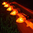FlexFilament C9 Commercial Shatterproof Vintage LED String Lights, Amber, 15 Lights, 15'
